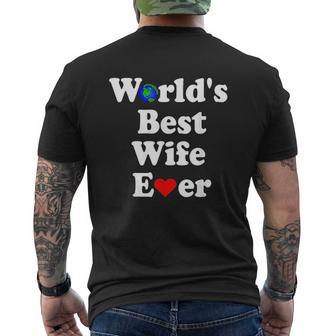 Worlds Best Wife Ever Mens Back Print T-shirt - Thegiftio UK