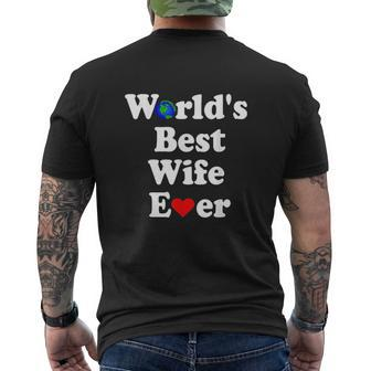 World's Best Wife Ever Mens Back Print T-shirt - Thegiftio UK