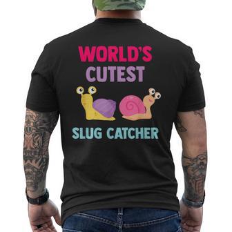 World's Cutest Slug Catcher Little Bug Hunter Men's T-shirt Back Print - Monsterry DE