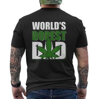 Worlds Dopest Dad Mens Back Print T-shirt | Mazezy DE