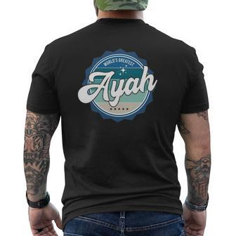 World's Greatest Ayah Indonesian Dad Mens Back Print T-shirt | Mazezy CA