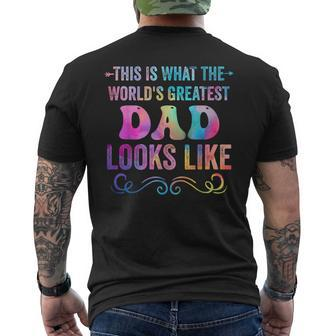 This Is What World's Greatest Dad Looks Like Father's Day Men's T-shirt Back Print - Thegiftio UK
