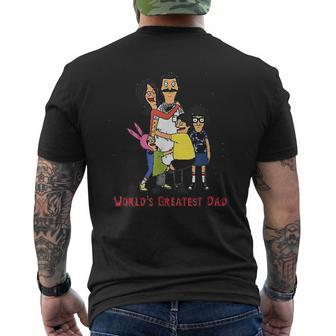 Worlds Greatest Dad Mens Back Print T-shirt | Mazezy