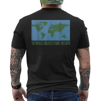 World's Greatest Planet On Earth Day T World Peace Men's T-shirt Back Print - Monsterry DE
