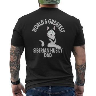 World's Greatest Siberian Husky Dad Mens Back Print T-shirt | Mazezy