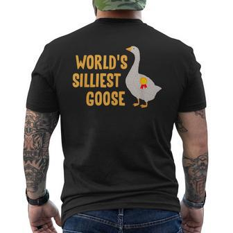 World's Silliest Goose Men's T-shirt Back Print - Monsterry AU