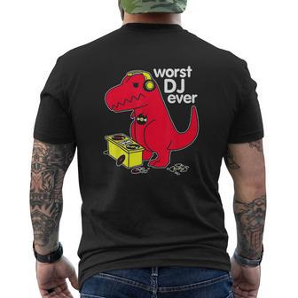Worst Dj Ever Mens Back Print T-shirt - Thegiftio UK