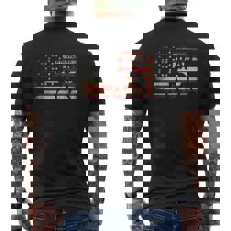 Wrestling Dad Usa Mens Back Print T-shirt - Thegiftio UK