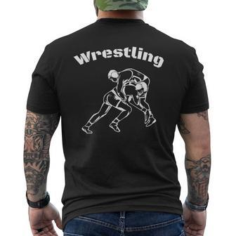 Wrestling Wrestler Ring Ringer Martial Arts Fighter T-Shirt mit Rückendruck - Seseable