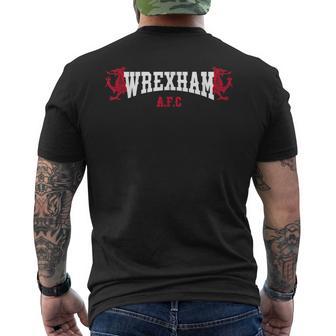 Wrexham Football Wales Soccer Welsh Red Dragon Retro Vintage Men's T-shirt Back Print - Monsterry DE