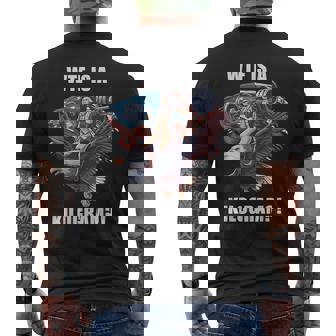 Wtf Is A Kilogram 4Th Of July Patriotic Eagle Usa Men's T-shirt Back Print - Thegiftio