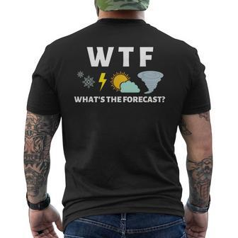 Wtf Whats The Forecast T Meterologist Weather Men's T-shirt Back Print - Monsterry UK