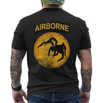 Ww2 135Th Airborne Division Parachute Patch Spider Military Men's T-shirt Back Print - Monsterry