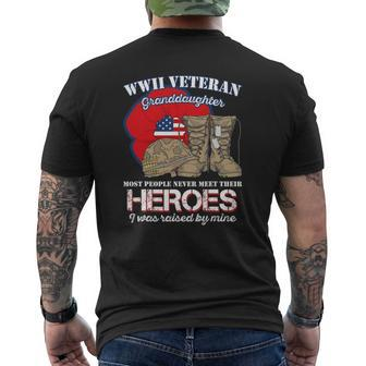 Wwii Veteran Granddaughter Most People Never Meet Their Mens Back Print T-shirt | Mazezy