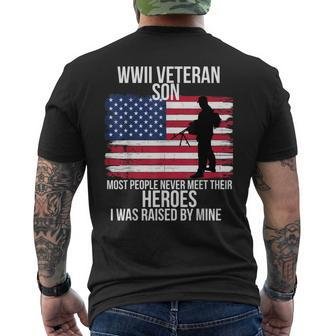 Wwii Veteran Son Most People Never Meet Their Heroes Usa Mens Back Print T-shirt - Seseable
