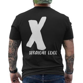 X Straight Edge Hardcore Punk Rock Band Fan Outfit Men's T-shirt Back Print - Monsterry
