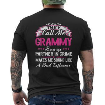 They Call Me Grammy Because Partner In Crime Mens Back Print T-shirt - Seseable