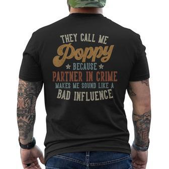 They Call Me Poppy Father's Day Poppy Men's T-shirt Back Print - Monsterry CA