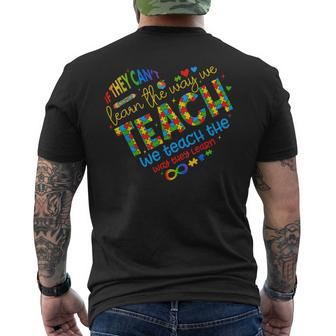 If They Can't Learn The Way We Teach Special Ed Teacher Men's T-shirt Back Print - Monsterry DE