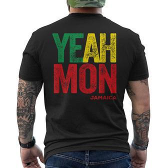 Yeah Mon Retro Jamaica Patois Slang Jamaican Souvenir Patwah Men's T-shirt Back Print - Thegiftio UK