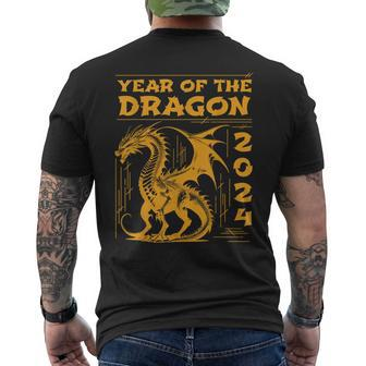 Year Of The Dragon 2024 Lunar New Year Chinese New Year 2024 Men's T-shirt Back Print | Mazezy