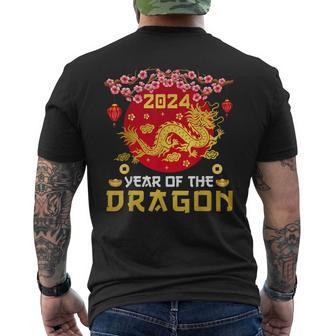 Year Of The Dragon 2024 Lunar New Year Chinese New Year 2024 Men's T-shirt Back Print - Seseable