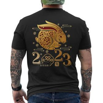 Year Of The Rabbit 2023 Happy Chinese New Year 2023 Mens Back Print T-shirt - Thegiftio UK