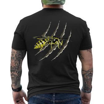 Yellow Jacket Wasp Tear Punk Emo Goth Men's T-shirt Back Print - Monsterry