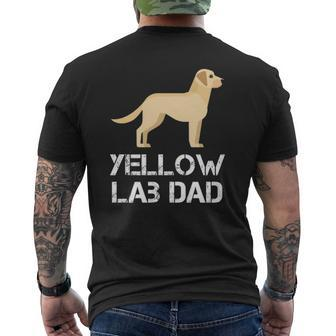 Yellow Lab Dad Dog Owner Hooded Mens Back Print T-shirt | Mazezy