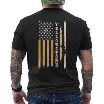 Yellowstone Flag Men's T-shirt Back Print - Monsterry DE