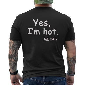 Yes I Am Hot Letter 2022 New Mens Back Print T-shirt - Thegiftio UK