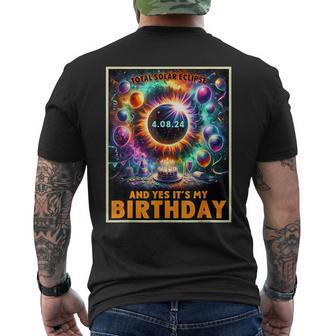 And Yes It's My Birthday April 8 2024 Men's T-shirt Back Print | Mazezy UK