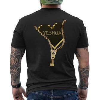 Yeshua Is In My Heart T Hebrew Name Of Jesus For Men Men's T-shirt Back Print - Seseable