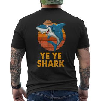 Yeye Shark Vintage Papa Grandpa Father's Day Men's T-shirt Back Print - Monsterry AU