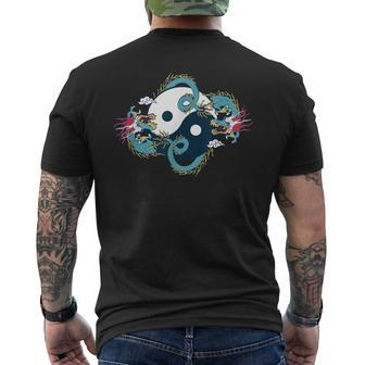 Ying Yang Tai Chi Dragon For Meditation Tai Chi Men's T-shirt Back Print - Thegiftio UK