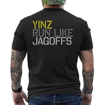 Yinz Run Like Jagoffs Men's T-shirt Back Print - Monsterry