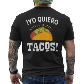 Yo Quiero Tacos Mexican Food Lover Men's T-shirt Back Print - Monsterry