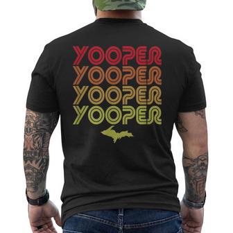 Yooper Retro Upper Peninsula Michigan Men's T-shirt Back Print - Monsterry AU