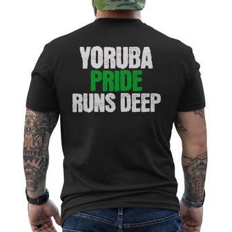 Yoruba Pride Runs Deep Ancestry Initiation Men's T-shirt Back Print - Monsterry AU