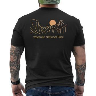 Yosemite National Park Skyline Throwback Classic Men's T-shirt Back Print - Monsterry DE