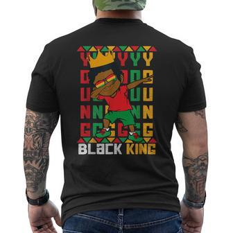 Young Black King Dab Kid African American Boy Junenth Men's T-shirt Back Print - Monsterry CA