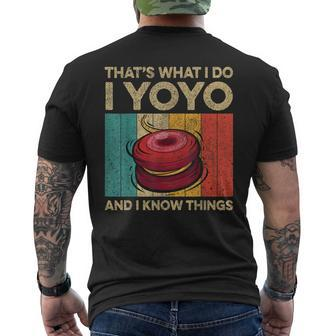 I Yoyo And I Know Things Vintage Yoyo Men's T-shirt Back Print - Seseable