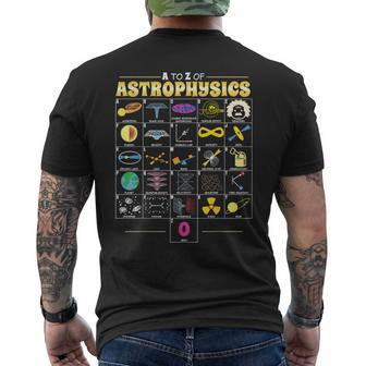 A To Z Of Astrophysics Science Math Chemistry Physics Men's T-shirt Back Print - Monsterry UK