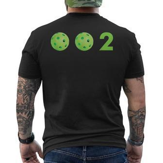 Zero Zero Two 0 0 2 Cute Pickleball Men's T-shirt Back Print - Monsterry