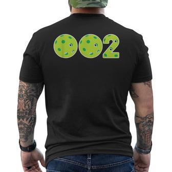Zero Zero Two I 002 Pickleball Tournament Men's T-shirt Back Print - Monsterry