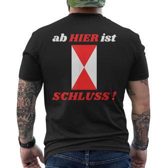 Zg2 Ab Hier Ist Schluss T-Shirt mit Rückendruck - Seseable