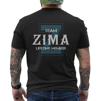 Zima Shirts Team Zima Lifetime Member Name Shirts Mens Back Print T-shirt - Seseable