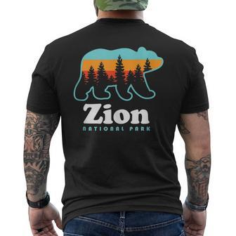 Zion National Park Bear Zion National Park Mens Back Print T-shirt - Thegiftio UK