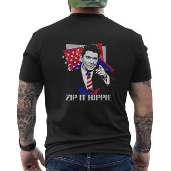 Zip It Hippie Mens Back Print T-shirt - Thegiftio UK