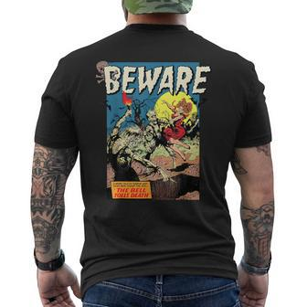 Zombie Movie Horror Poster Vintage Comic Book Graphic Men's T-shirt Back Print - Monsterry UK